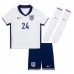 Maillot de foot Angleterre Cole Palmer #24 Domicile vêtements enfant Europe 2024 Manches Courtes (+ pantalon court)